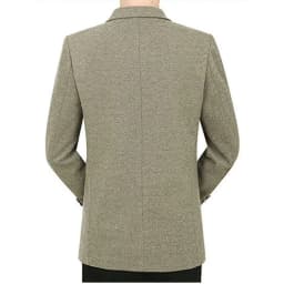 Spring New Men's Business Casual Blazer Wool Blend Middle Aged Male Fashion Suit Jacket Single Breasted Outerwear Top