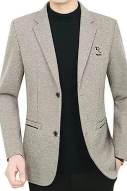 Spring New Men's Business Casual Blazer Wool Blend Middle Aged Male Fashion Suit Jacket Single Breasted Outerwear Top