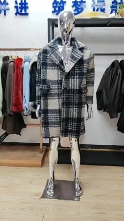 Mauroicardi Autumn Winter Long Loose Stylish Thick Warm Colorful Plaid Wool & Blends Coat Men Double Breasted Runway Fashion