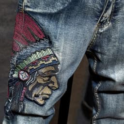 Autumn Winter New Fashion Embroidered Indian Jeans Sets Men's Stretch Jeans + Slim Casual Denim Jacket Vintage Two Pieces Sets