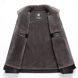Add Fleece and Thickening Winter Dad Leather Jacket for Middle-aged Grandpa Fur Collar Middle-aged Men's Coat for Warmth