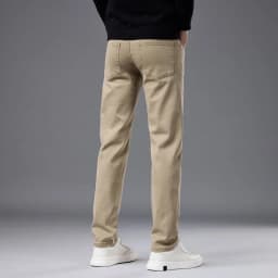 High end autumn new business jeans men's 2025 trendy brand slim fit straight tube elastic versatile casual long pants