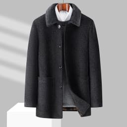 Men Woolen Coats Men's business Casual Trench Coat Winter Coat with wool liner Men 2026 Autumn Winter Wool Coat