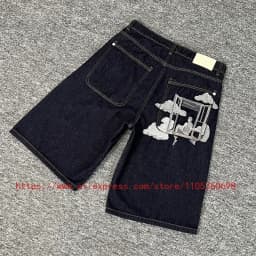 New Arrival Derschutze Denim Shorts High Quality Embroidery Patterns Casual Pants Streetwear Trend Derschutze Jeans