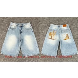 New Arrival Derschutze Denim Shorts High Quality Embroidery Patterns Casual Pants Streetwear Trend Derschutze Jeans