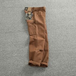Heavy cotton high-end vintage overalls men's bead canvas grain patch fabric splicing logging motorcycle casual pants trend