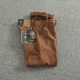 Heavy cotton high-end vintage overalls men's bead canvas grain patch fabric splicing logging motorcycle casual pants trend