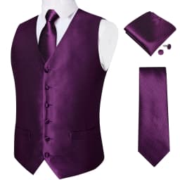 Luxury Brown Paisley Suit Vest Set for Men Neck Tie Pocket Square Cufflinks Wedding Party Tuxedo Male Blazer Waistcoat