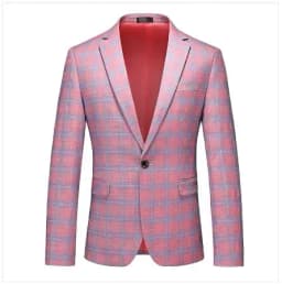 Single Breasted Plaid Suit Men's Clothing Fashion Simple Men Business Social Wedding Party Tuxedo Dress Blazers Jacket
