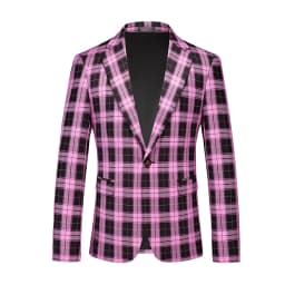 Single Breasted Plaid Suit Men's Clothing Fashion Simple Men Business Social Wedding Party Tuxedo Dress Blazers Jacket