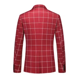 Single Breasted Plaid Suit Men's Clothing Fashion Simple Men Business Social Wedding Party Tuxedo Dress Blazers Jacket