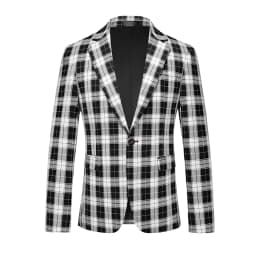 Single Breasted Plaid Suit Men's Clothing Fashion Simple Men Business Social Wedding Party Tuxedo Dress Blazers Jacket