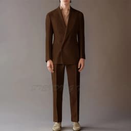 High End Suit For Men Cream Double Breasted Tuxedo Wedding Party Prom Beach Casual Business Suit Two Piece Jacket Pant