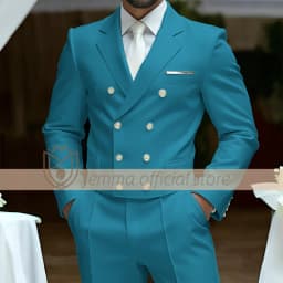 Men's 2-Piece Suit Set, Double-Breasted Waistcoat Style, Suit & Trousers, Weddings & Celebrations Choice