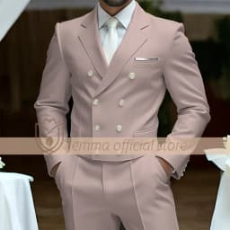 Men's 2-Piece Suit Set, Double-Breasted Waistcoat Style, Suit & Trousers, Weddings & Celebrations Choice