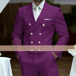 Men's 2-Piece Suit Set, Double-Breasted Waistcoat Style, Suit & Trousers, Weddings & Celebrations Choice