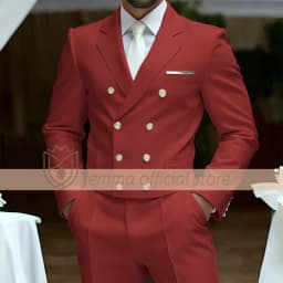 Men's 2-Piece Suit Set, Double-Breasted Waistcoat Style, Suit & Trousers, Weddings & Celebrations Choice