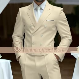Men's 2-Piece Suit Set, Double-Breasted Waistcoat Style, Suit & Trousers, Weddings & Celebrations Choice