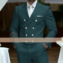 Men's 2-Piece Suit Set, Double-Breasted Waistcoat Style, Suit & Trousers, Weddings & Celebrations Choice