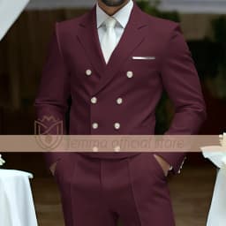 Men's 2-Piece Suit Set, Double-Breasted Waistcoat Style, Suit & Trousers, Weddings & Celebrations Choice