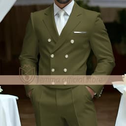 Men's 2-Piece Suit Set, Double-Breasted Waistcoat Style, Suit & Trousers, Weddings & Celebrations Choice