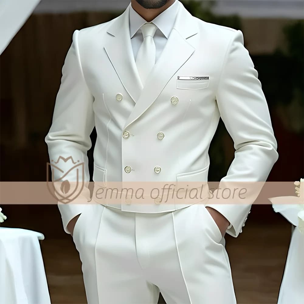 Men's 2-Piece Suit Set, Double-Breasted Waistcoat Style, Suit & Trousers, Weddings & Celebrations Choice
