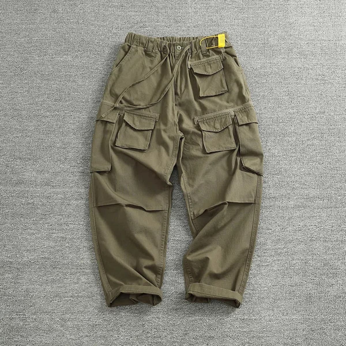 Cargo pants Men's outdoor scratch resistant material pocket loose plus size casual straight leg pants