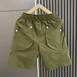 HKSH Summer New American Casual Large Pocket Safari Style Shorts Man Tide Loose Versatile Outdoor Functional Youth Capris HK4754