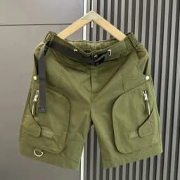 HKSH Summer New American Casual Large Pocket Safari Style Shorts Man Tide Loose Versatile Outdoor Functional Youth Capris HK4754