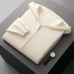 Autumn Winter New 100% Merino Wool Men's Zipper Hooded Coat Thick Sweater Warm Long Sleeved Knitted Cardigan men's coat