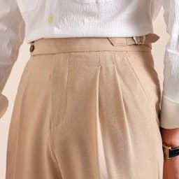 2025 New Italian Style Double Pleated Neapolitan Mens Formal Pants Casual Business Straight Leg High Waist Office Trousers Men