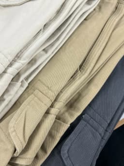 Men's Heavyweight 100% Cotton American Work Pants - Khaki Multi-Pocket Slim Straight-Leg Casual Cargo Trousers for Autumn