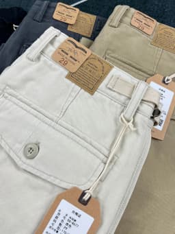 Men's Heavyweight 100% Cotton American Work Pants - Khaki Multi-Pocket Slim Straight-Leg Casual Cargo Trousers for Autumn