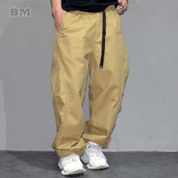 Premium Mens Cotton Black Casual Pants Elastic Waist Streetwear Urban Fashion Trendy Lounge Jogger Tapered Oversized Trousers