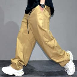 Premium Mens Cotton Black Casual Pants Elastic Waist Streetwear Urban Fashion Trendy Lounge Jogger Tapered Oversized Trousers