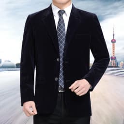 New middle-aged men's business casual suit high-end corduroy suit jacket spring and autumn solid color blazer coat mens blazers
