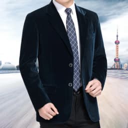 New middle-aged men's business casual suit high-end corduroy suit jacket spring and autumn solid color blazer coat mens blazers