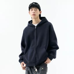 DUKEEN 450G Heavyweight Full-Zip Hoodie for Men Spring and Autumn Drop Shoulder Streetwear Sweatshirt Jacket Y2K Style
