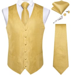 Pure White Wedding Vest for Man Sleeveless V-neck Satin Luxury Men Waistcoat Necktie Pocket Square Cufflinks Clip 5 PCS Set Gift