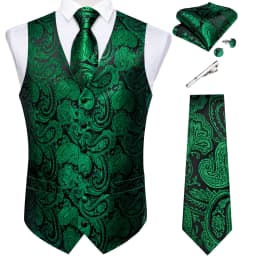 Pure White Wedding Vest for Man Sleeveless V-neck Satin Luxury Men Waistcoat Necktie Pocket Square Cufflinks Clip 5 PCS Set Gift