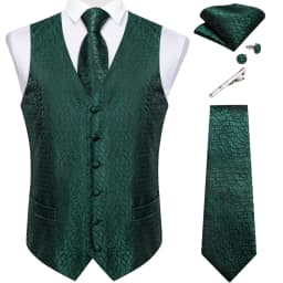 Pure White Wedding Vest for Man Sleeveless V-neck Satin Luxury Men Waistcoat Necktie Pocket Square Cufflinks Clip 5 PCS Set Gift