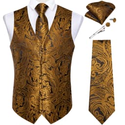 Pure White Wedding Vest for Man Sleeveless V-neck Satin Luxury Men Waistcoat Necktie Pocket Square Cufflinks Clip 5 PCS Set Gift