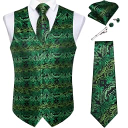 Pure White Wedding Vest for Man Sleeveless V-neck Satin Luxury Men Waistcoat Necktie Pocket Square Cufflinks Clip 5 PCS Set Gift