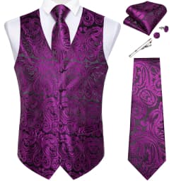 Pure White Wedding Vest for Man Sleeveless V-neck Satin Luxury Men Waistcoat Necktie Pocket Square Cufflinks Clip 5 PCS Set Gift