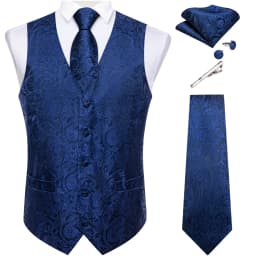 Pure White Wedding Vest for Man Sleeveless V-neck Satin Luxury Men Waistcoat Necktie Pocket Square Cufflinks Clip 5 PCS Set Gift