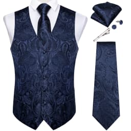 Pure White Wedding Vest for Man Sleeveless V-neck Satin Luxury Men Waistcoat Necktie Pocket Square Cufflinks Clip 5 PCS Set Gift