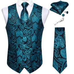 Pure White Wedding Vest for Man Sleeveless V-neck Satin Luxury Men Waistcoat Necktie Pocket Square Cufflinks Clip 5 PCS Set Gift