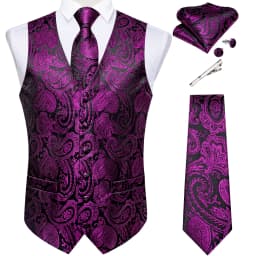 Pure White Wedding Vest for Man Sleeveless V-neck Satin Luxury Men Waistcoat Necktie Pocket Square Cufflinks Clip 5 PCS Set Gift