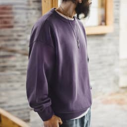 Maden Men's Casual Heavyweight Knit Sweatshirt Loose Fit Crewneck Long Sleeve Pullover Basic Layering Piece for Spring Autumn