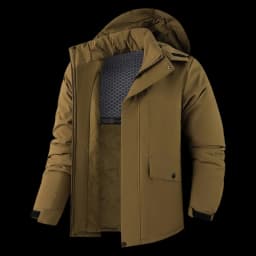 Winter Man Thicken Waterproof Outdoor Jacket Men Sport Windproof Detachable Hat Jackets Man Multi Pocket Work Safari Windbreaker